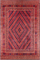 Burgundy Heritage Washable Rug - EA35